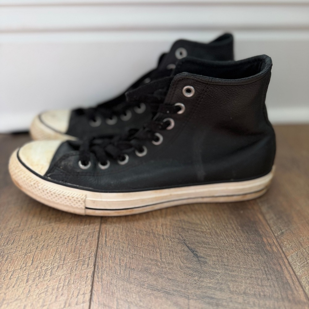 Converse Chuck Taylor All Star Leather Hi Top Black Unisex M7 W9